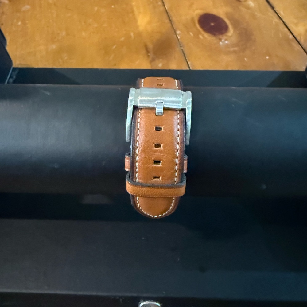 Fossil Silver Dial with Brown Leather Strap Watch - Picture 2 of 2